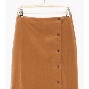 Nanette Lepore Brown Corduroy A-Line Skirt